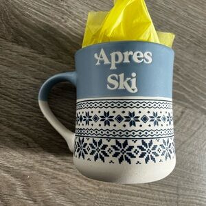 Blue and White Apres Ski Mug